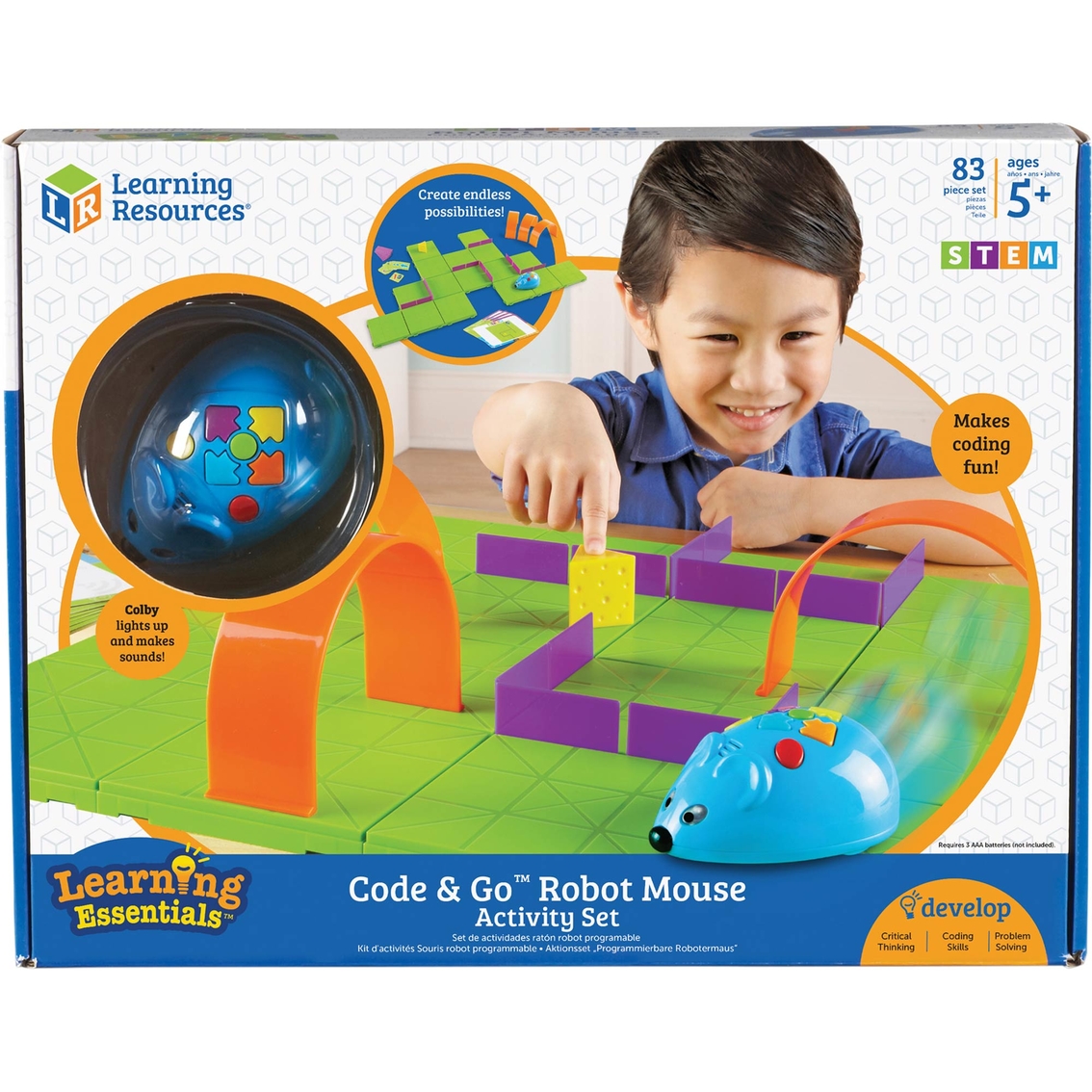 Learning Resources LER2831 Code and Go Robot Mouse Activity Set 83 Piece for sale online