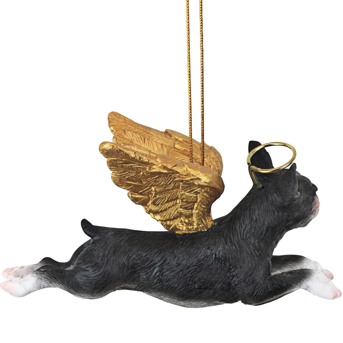 Design Toscano Honor the Pooch - Boston Terrier Holiday Dog Angel Ornament - Image 3 of 4