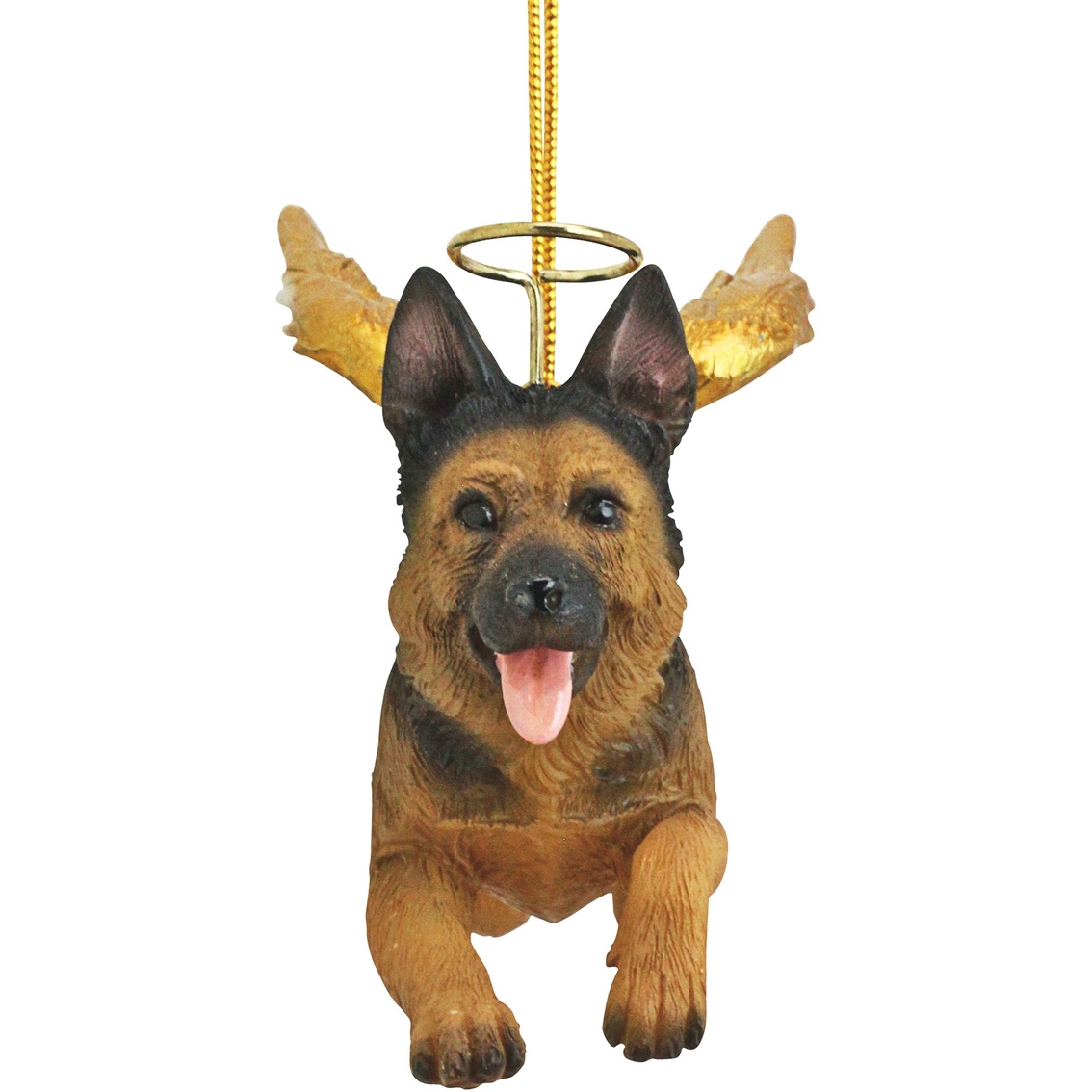 Design Toscano Honor The Pooch German Shepherd Holiday Dog Angel Ornament, Christmas, Household
