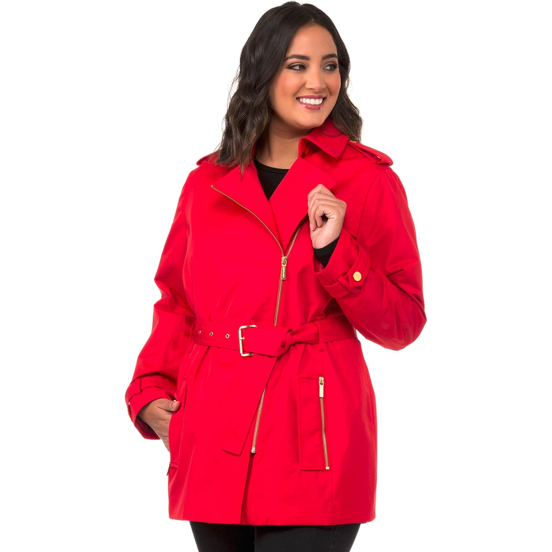Michael Kors Plus Size Zip Front Trench Coat | Coats | Clothing &  Accessories | Shop The Exchange
