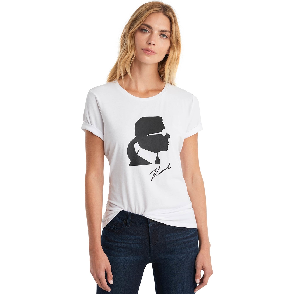 Karl Lagerfeld Paris Classic Tee With Karl Lagerfeld Profile | T-shirts ...