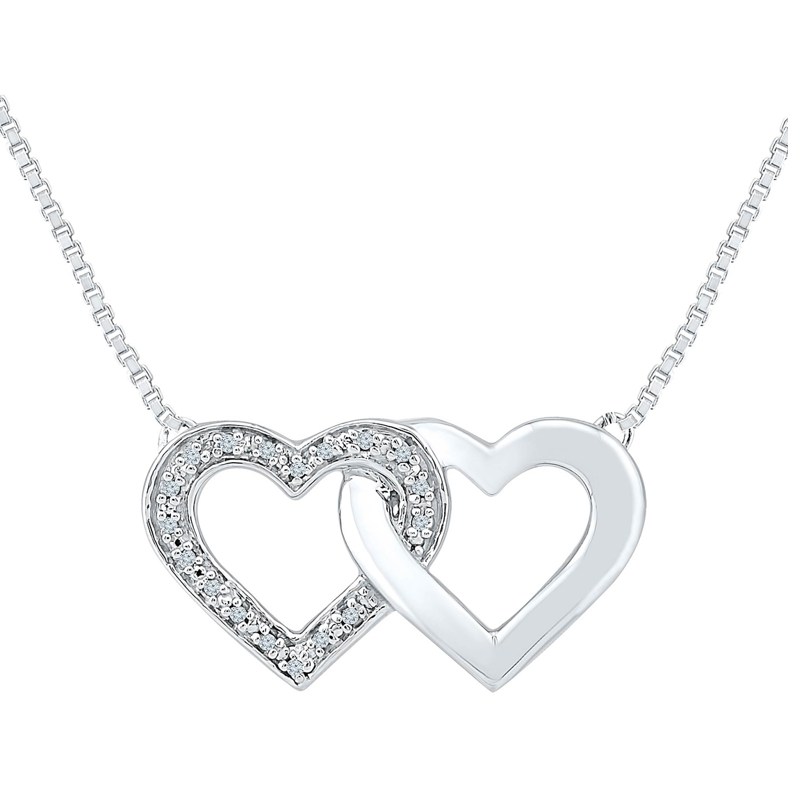 Sterling Silver Diamond Accent Heart Pendant 18 In. | Diamond Heart ...