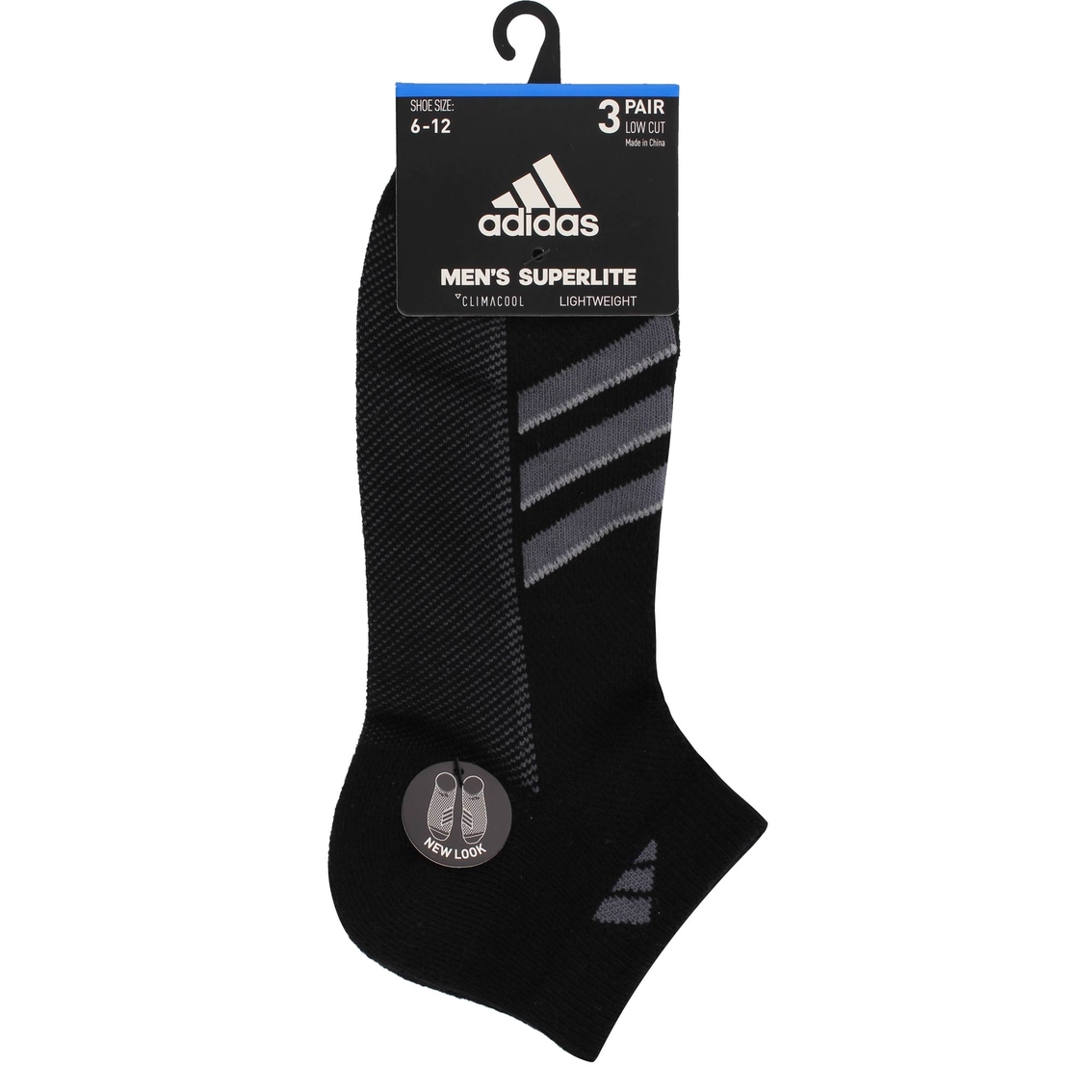 Adidas Men's Climacool Superlite Stripe Low Cut Socks 3 Pk. | Socks ...