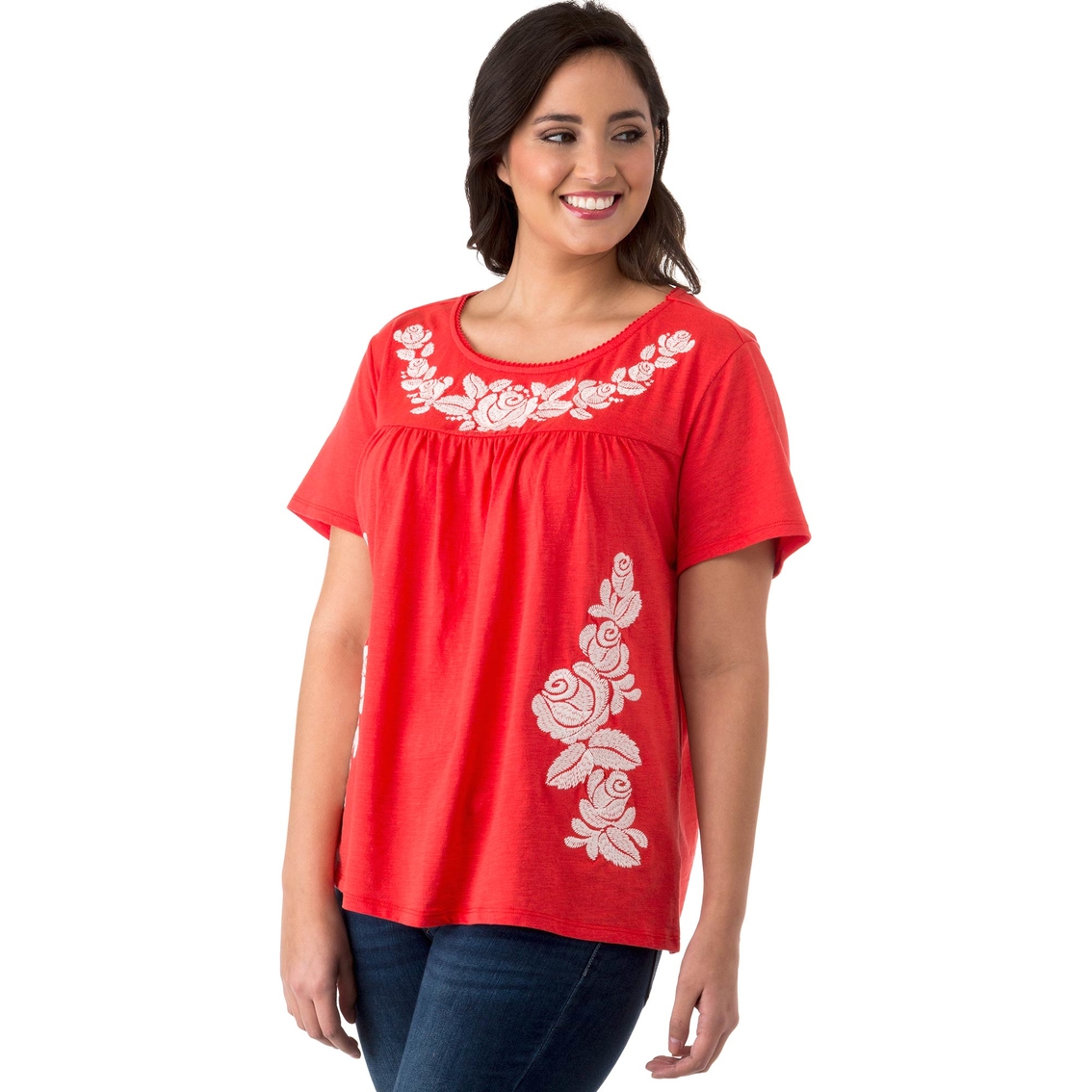 Cherokee Plus Size Large Embroidered Top - Image 3 of 4