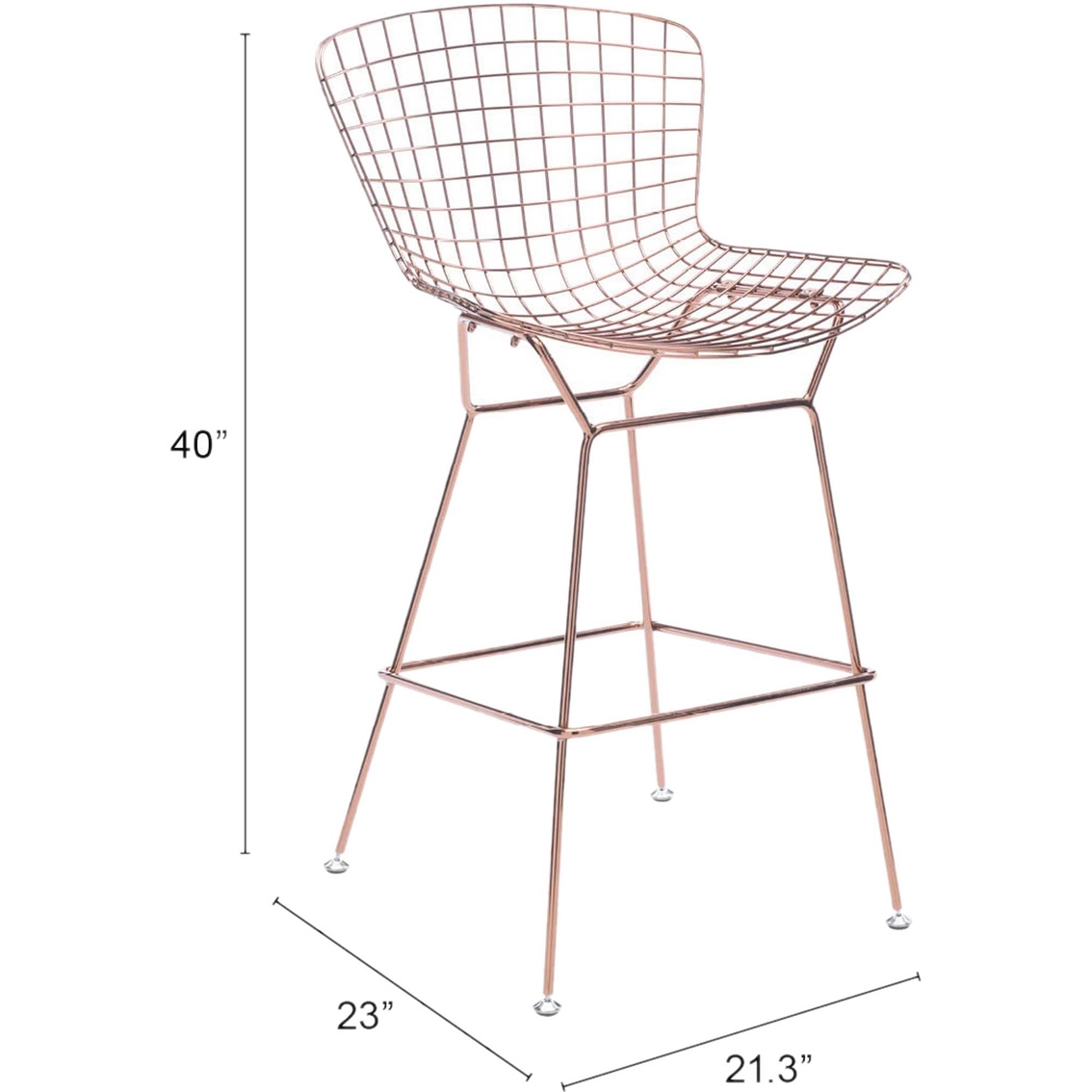 Zuo Modern Wire Bar Chair 2 Pk. - Image 5 of 5