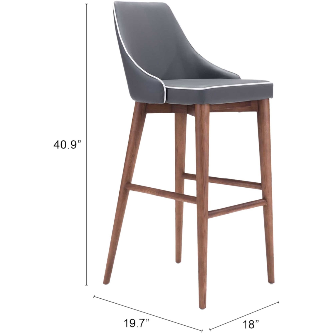 Zuo Moor Bar Chair - Image 6 of 8