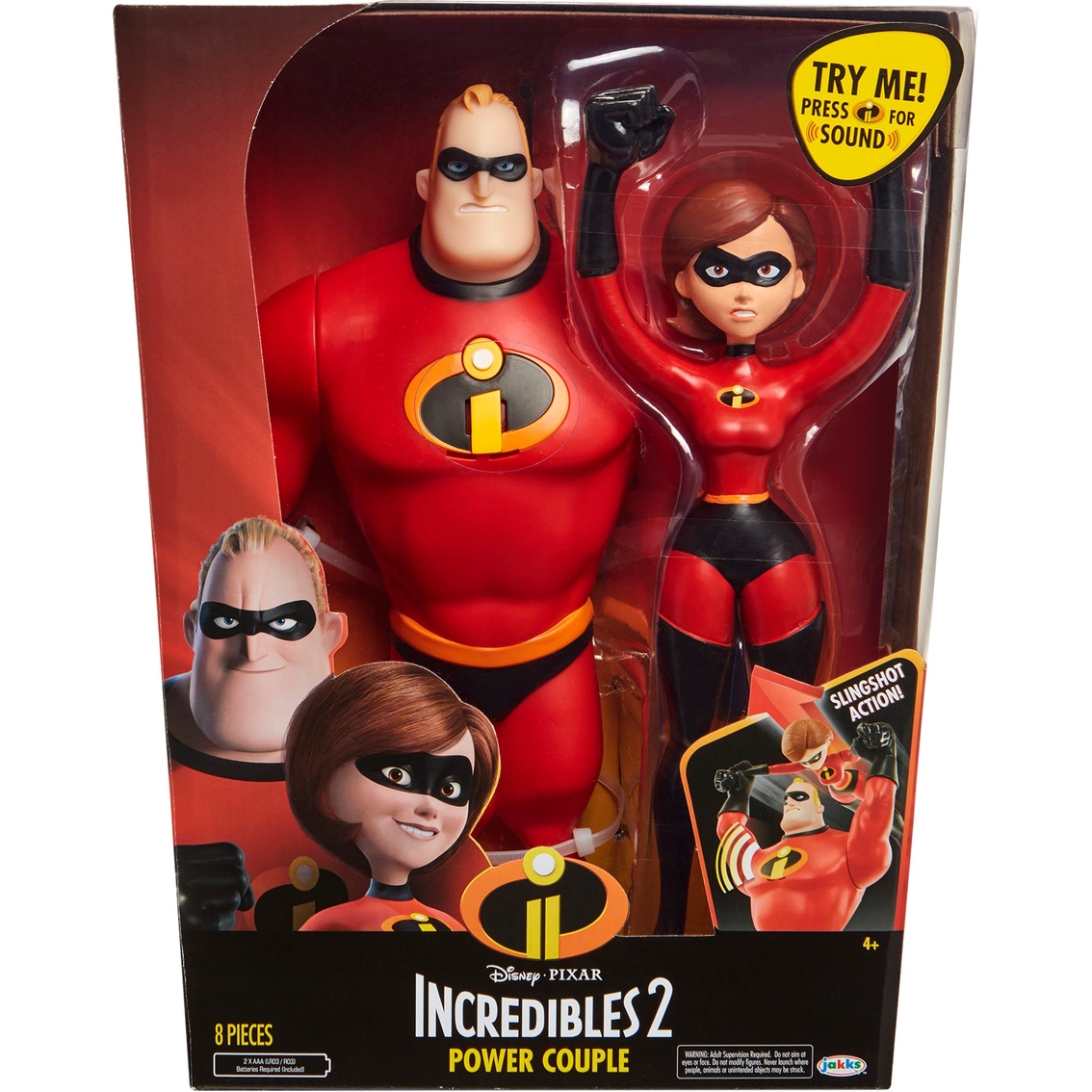 Incredible Action Figure 2-Pack New Disney The Incredibles 2 Elastigirl & Mr 