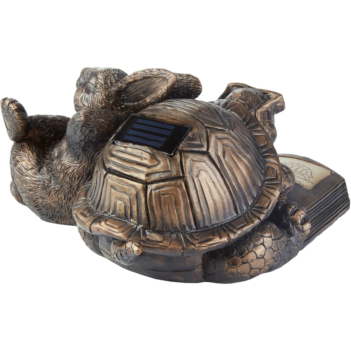 Smart Solar Reading Tortoise & Hare Solar Statue - Image 2 of 4