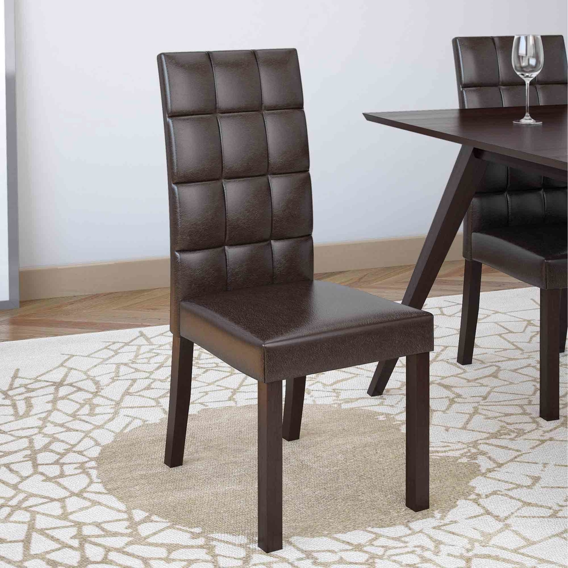 CorLiving DAL-895-C Atwood Leatherette Dining Chairs, Set of 2 - Image 3 of 3