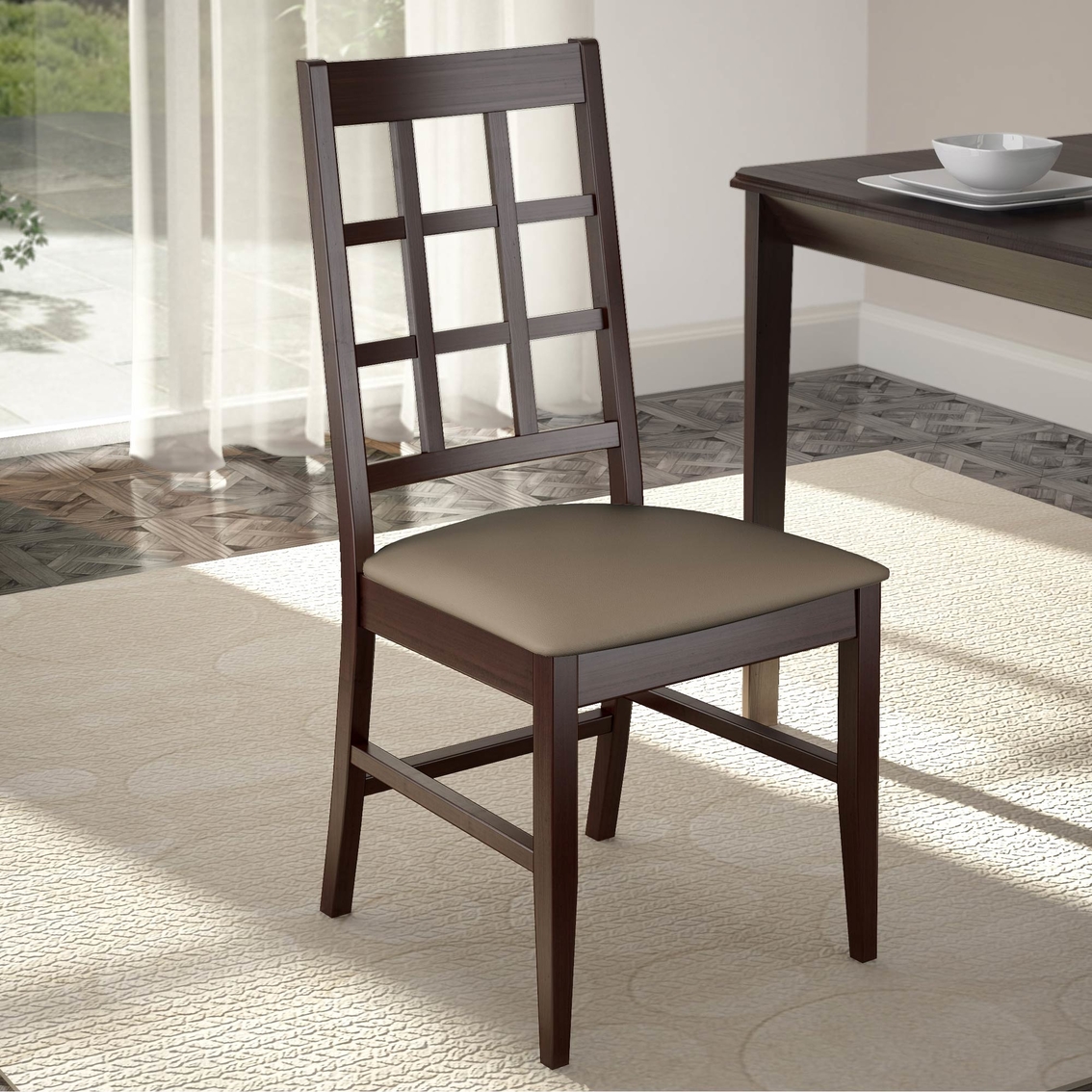 CorLiving Atwood Dining Chairs with Leatherette Seat 2 pk. - Image 4 of 4