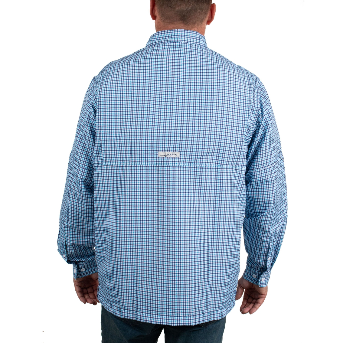 HABIT Men’s Fourche Mountain Short Sleeve River Guide Fishing Shirt - UPF  40+ UV