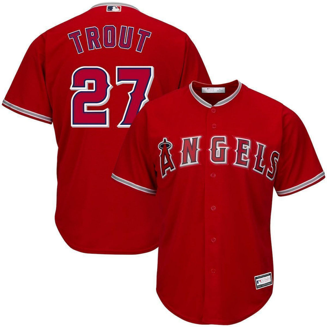 Profile Men's Mike Trout Red Los Angeles Angels Big & Tall Replica Player Jersey - Image 2 of 4