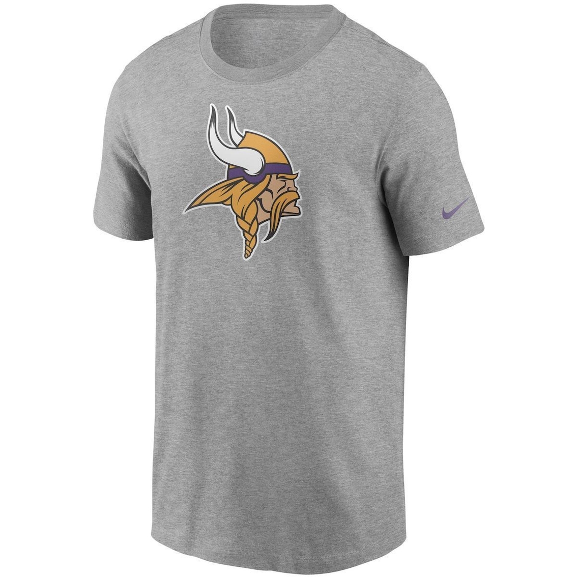 Men's Nike Heathered Gray Minnesota Vikings Primary Logo T-Shirt - Image 3 of 4