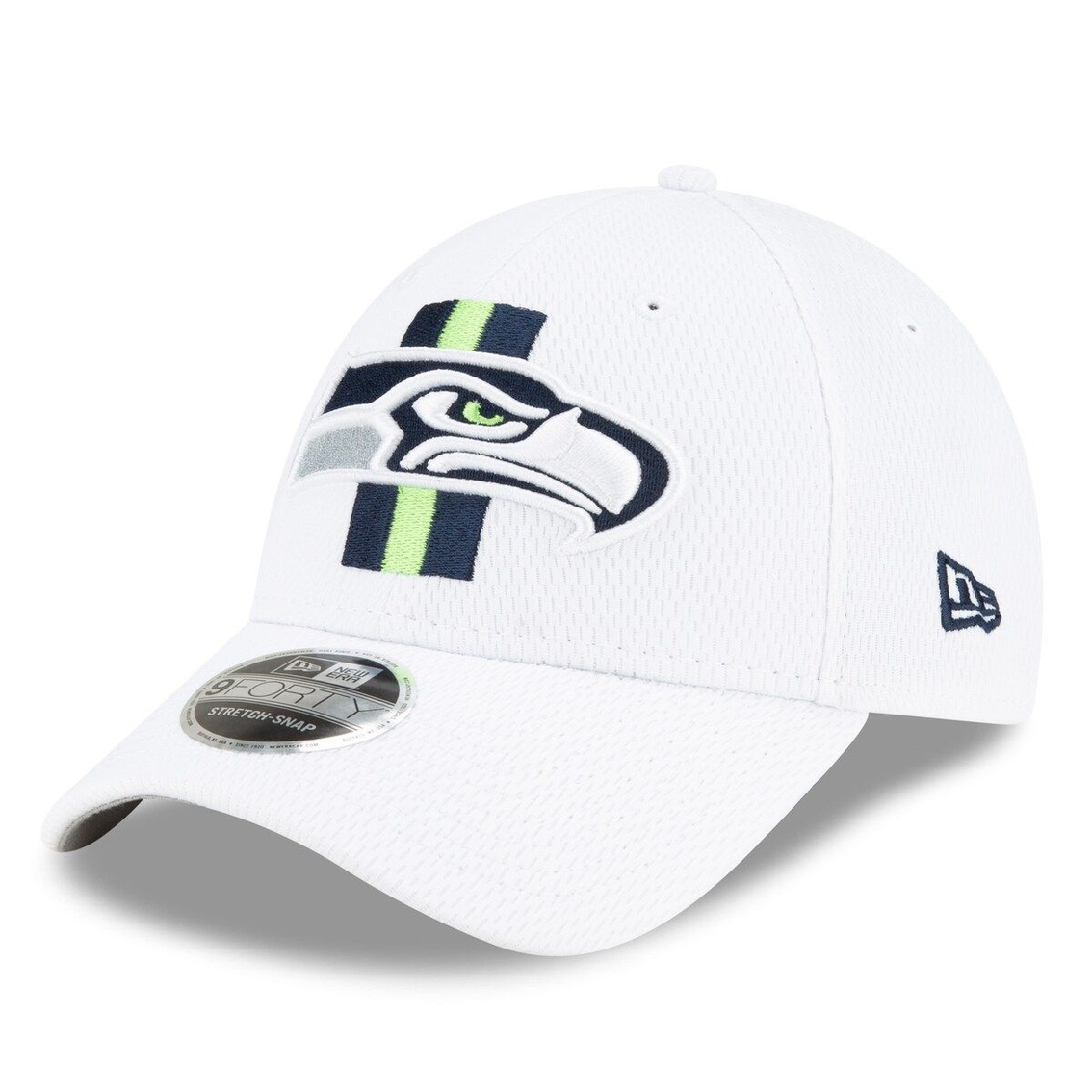 New Era Men's White Seattle Seahawks 2021 NFL Training Camp 9FORTY Adjustable Hat - Image 2 of 4