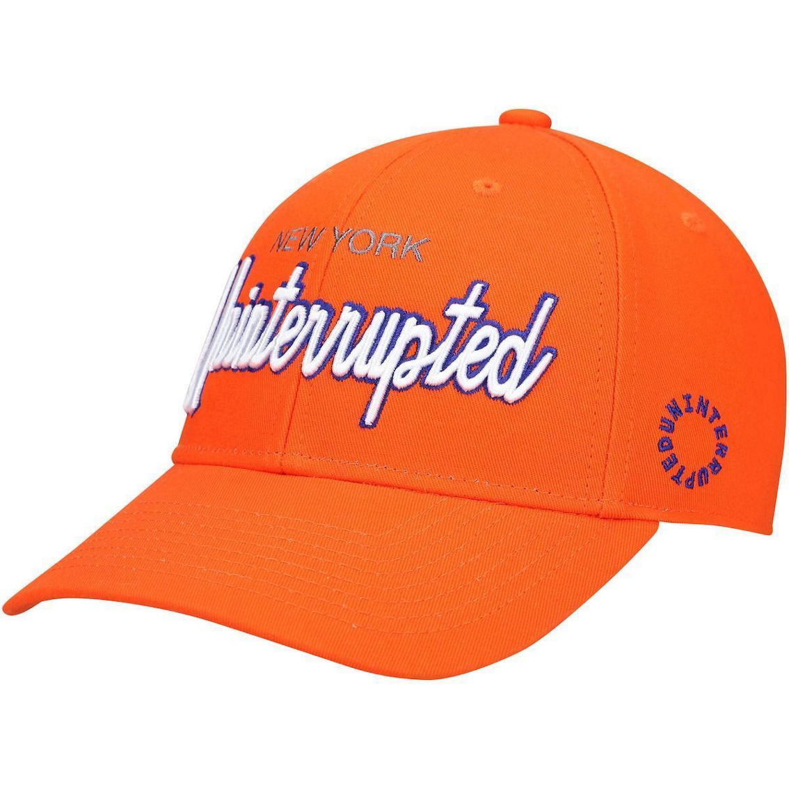 Mitchell & Ness Men's x Uninterrupted Orange New York Knicks Logo Snapback Hat - Image 4 of 4