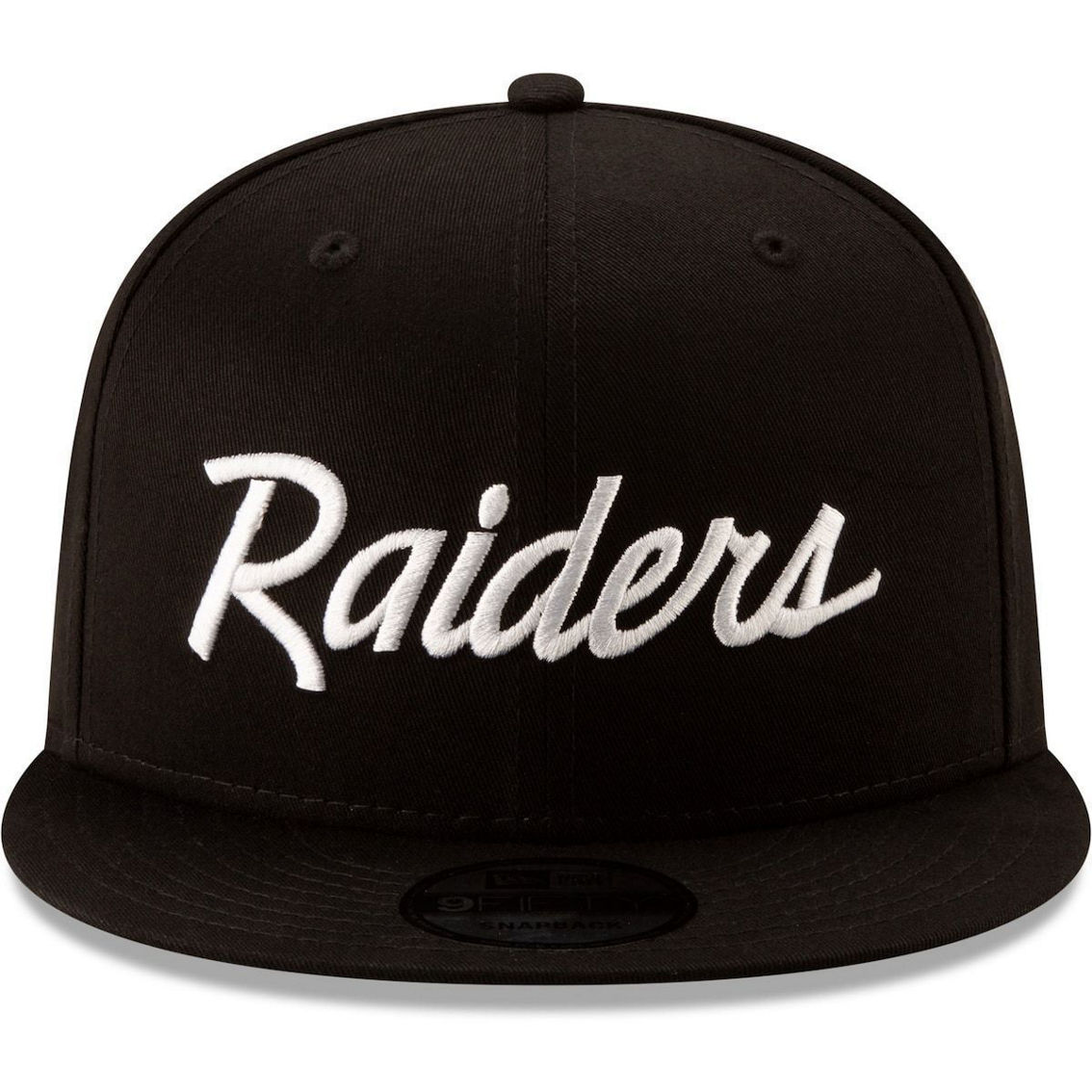 New Era Men's Black Las Vegas Raiders Throwback 9FIFTY Adjustable Snapback Hat - Image 3 of 4