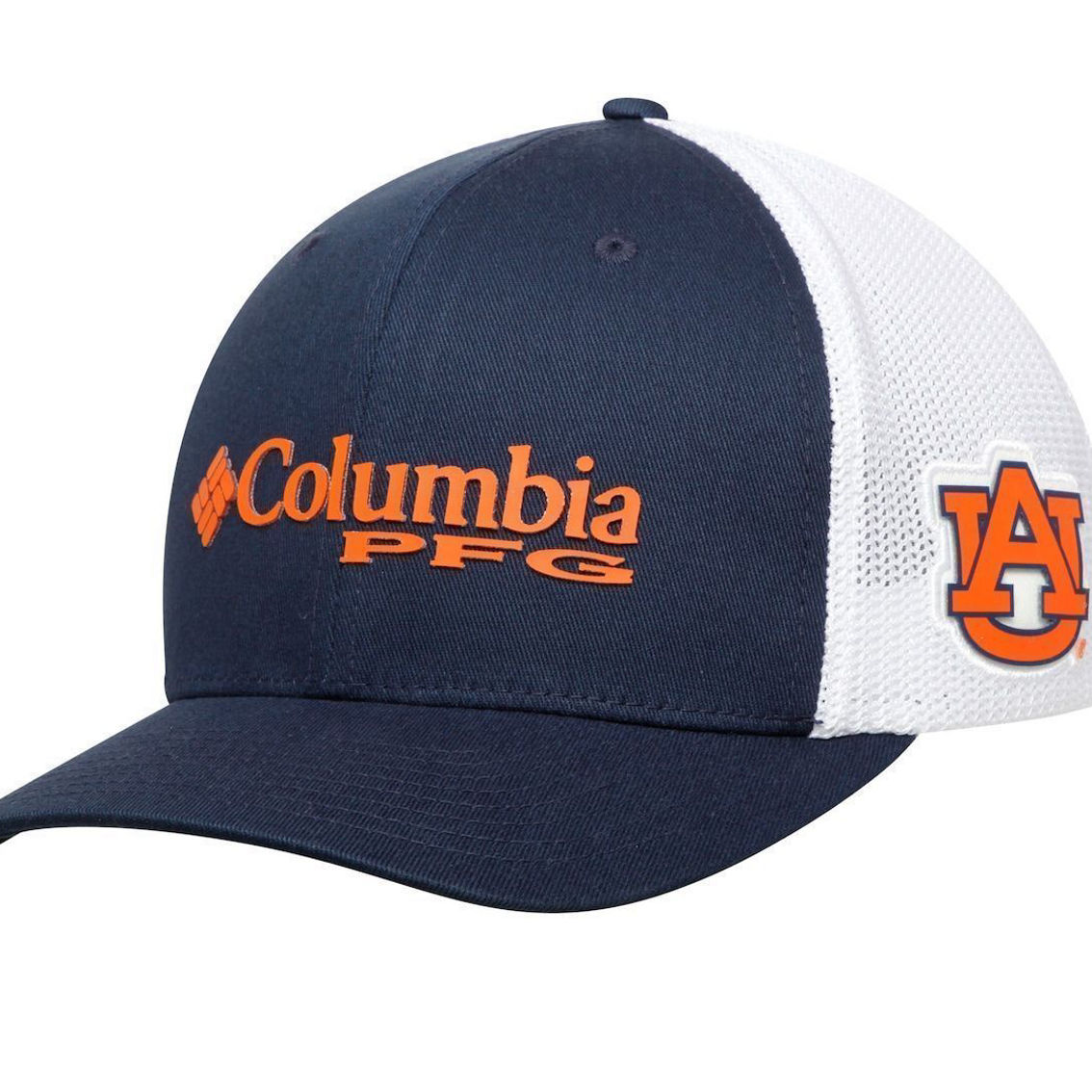 Men's Columbia Navy Auburn Tigers Collegiate PFG Flex Hat - Image 2 of 4