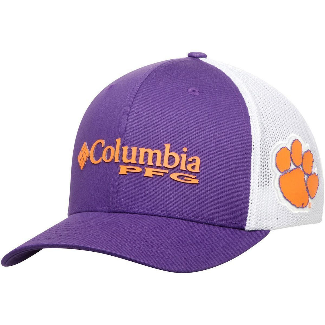Men's Columbia Purple Clemson Tigers Collegiate PFG Flex Hat - Image 2 of 4