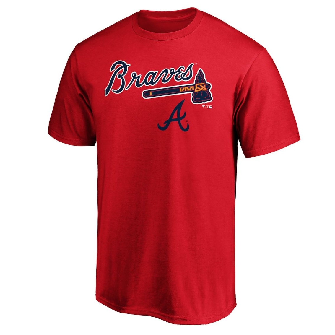 Fanatics Men's Fanatics Red Atlanta Braves Team Logo Lockup T-Shirt - Image 3 of 4