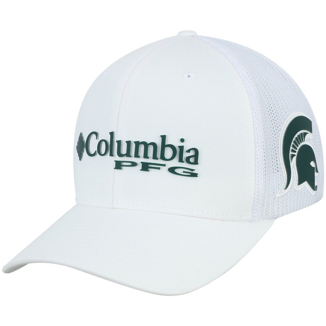 Men's Columbia White Michigan State Spartans Collegiate PFG Flex Hat - Image 2 of 4
