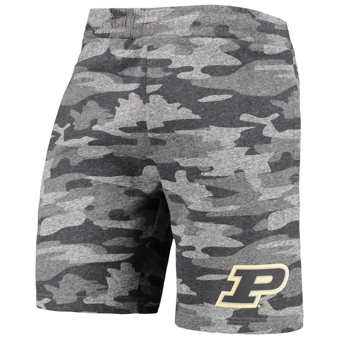 Concepts Sport Men's Charcoal/Gray Purdue Boilermakers Camo Backup Terry Jam Lounge Shorts - Image 3 of 4