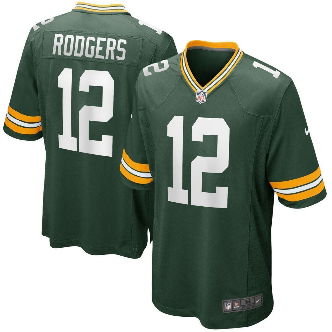Nike Men's Green Bay Packers Aaron Rodgers Green Game Player Jersey - Image 2 of 4
