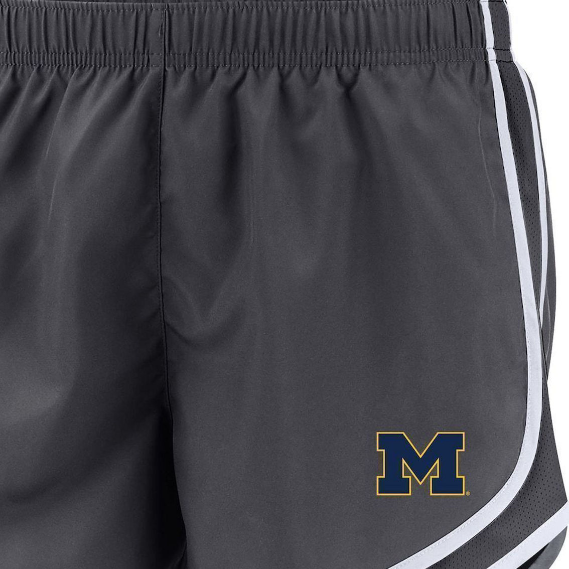 Nike Women's Anthracite Michigan Wolverines Team Tempo Performance Shorts - Image 3 of 4