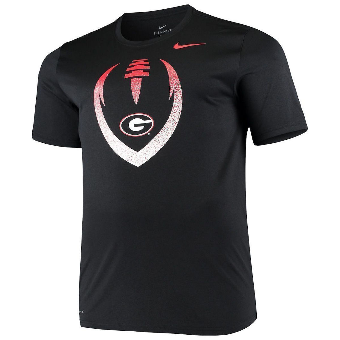 Nike Men's Black Georgia Bulldogs Big & Tall Legend Football Icon Performance T-Shirt - Image 3 of 4