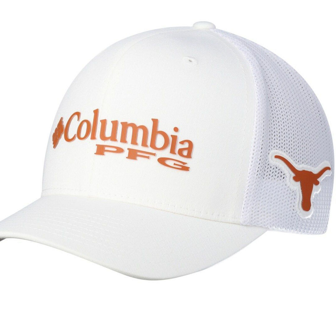 Men's Columbia White Texas Longhorns PFG Snapback Hat - Image 1 of 4