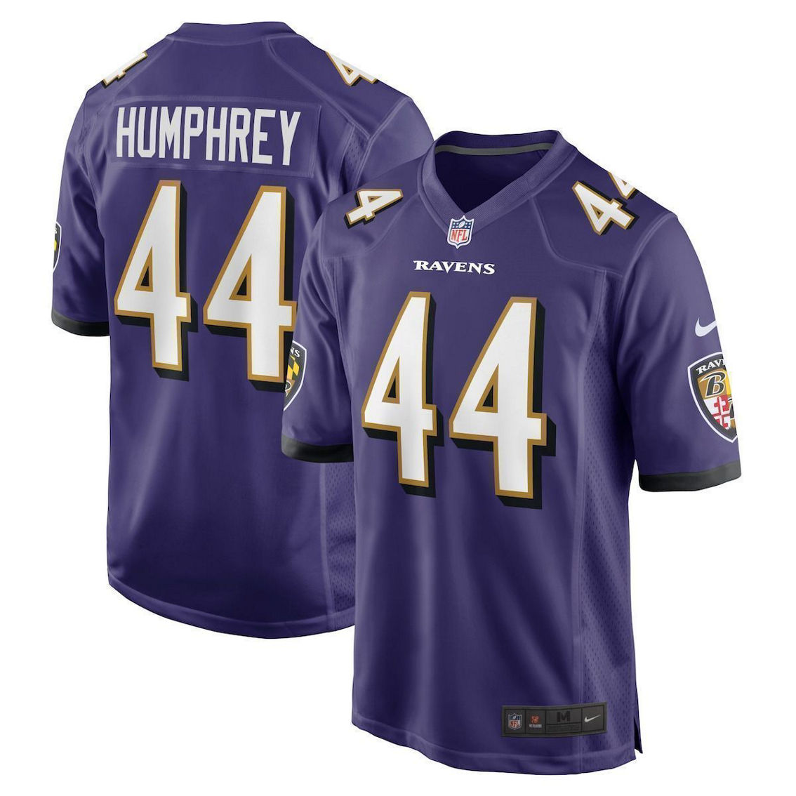 Men's Nike Marlon Humphrey Purple Baltimore Ravens Game Team Jersey - Image 2 of 4