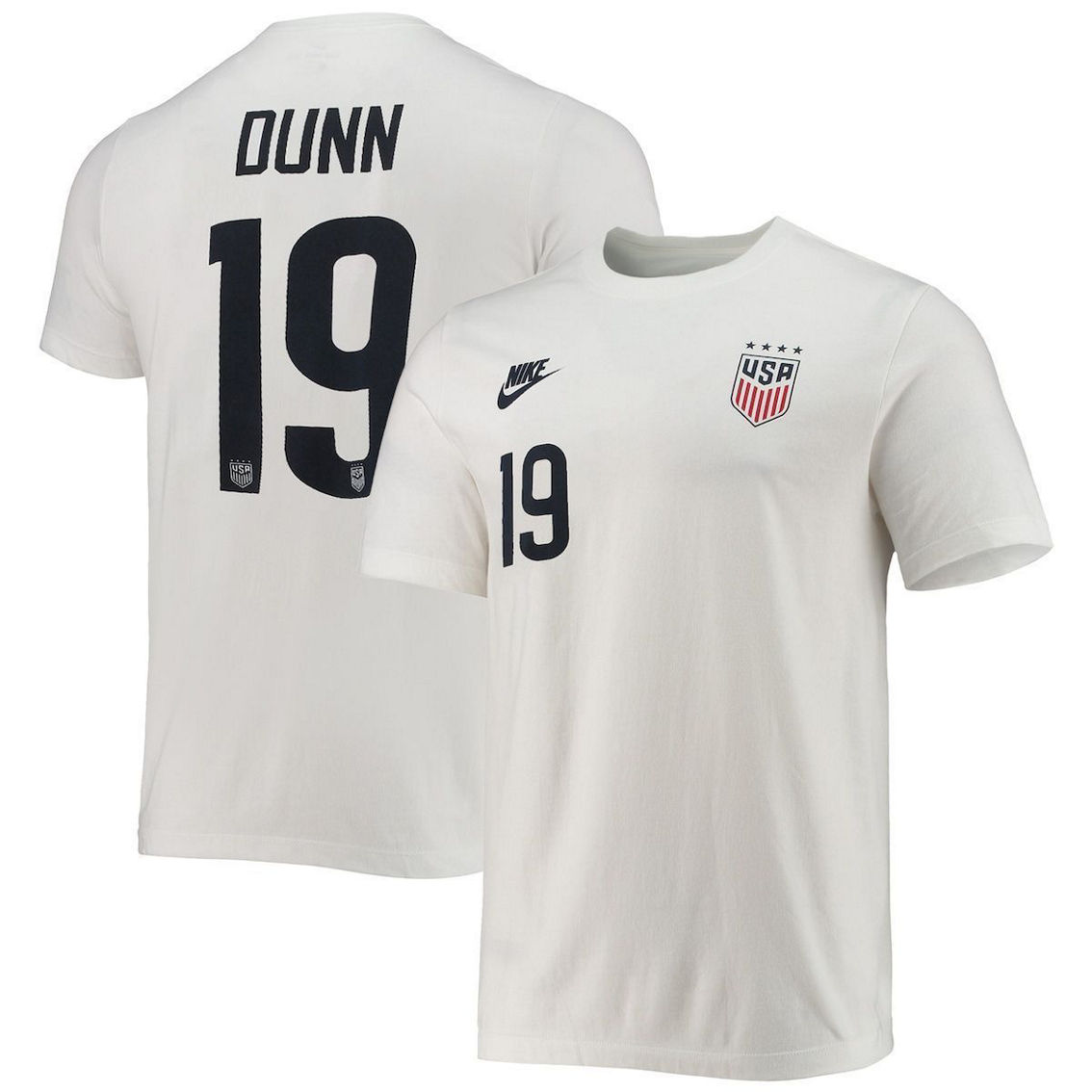 Nike Men's Crystal Dunn White USWNT Club Name & Number T-Shirt - Image 2 of 4