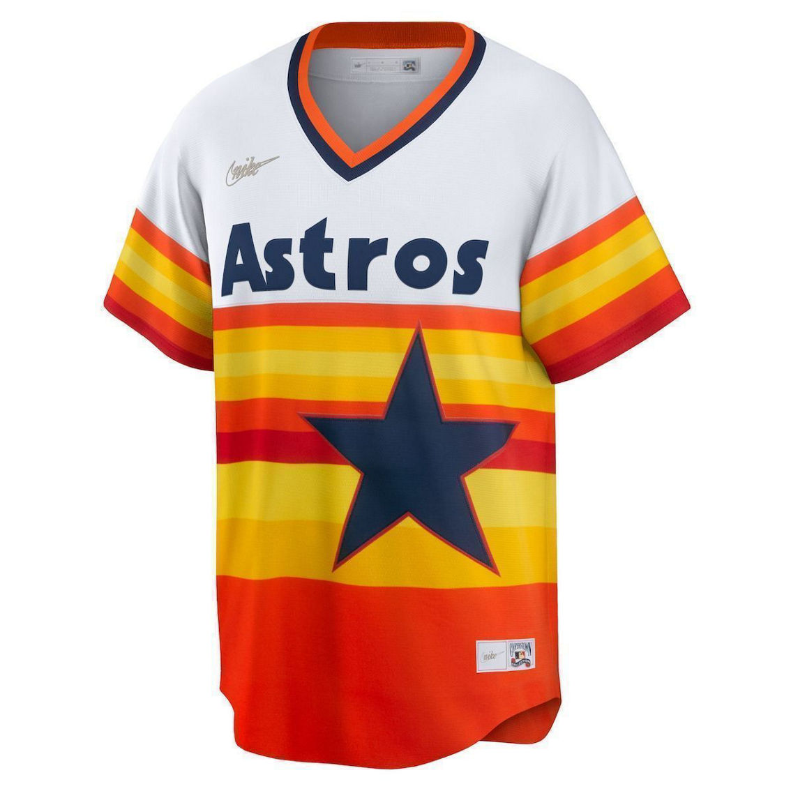 Nike Men's Jeff Bagwell White Houston Astros Home Cooperstown Collection Player Jersey - Image 3 of 4