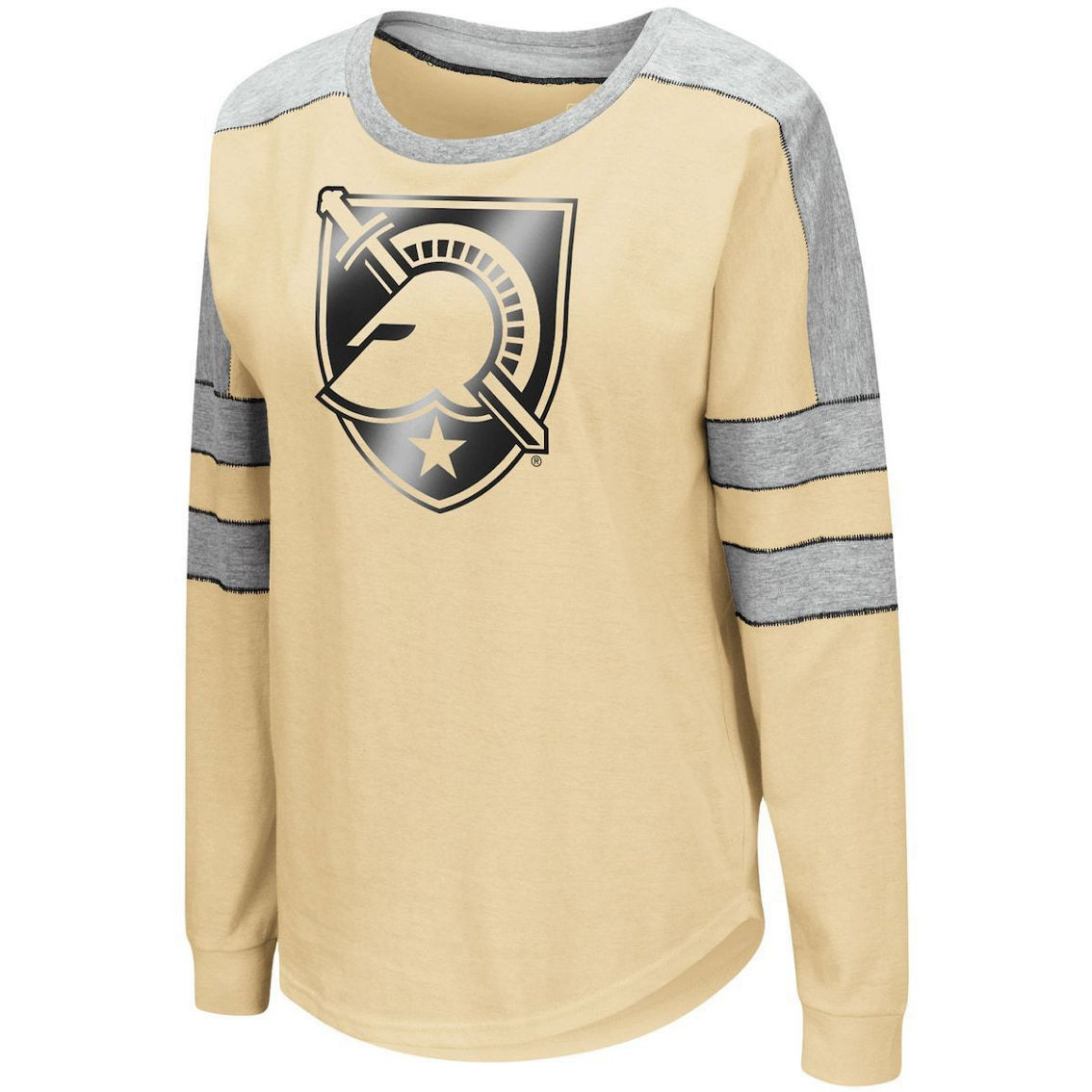 Colosseum Women's Gold Army Black Knights Trey Dolman Long Sleeve T-Shirt - Image 3 of 4
