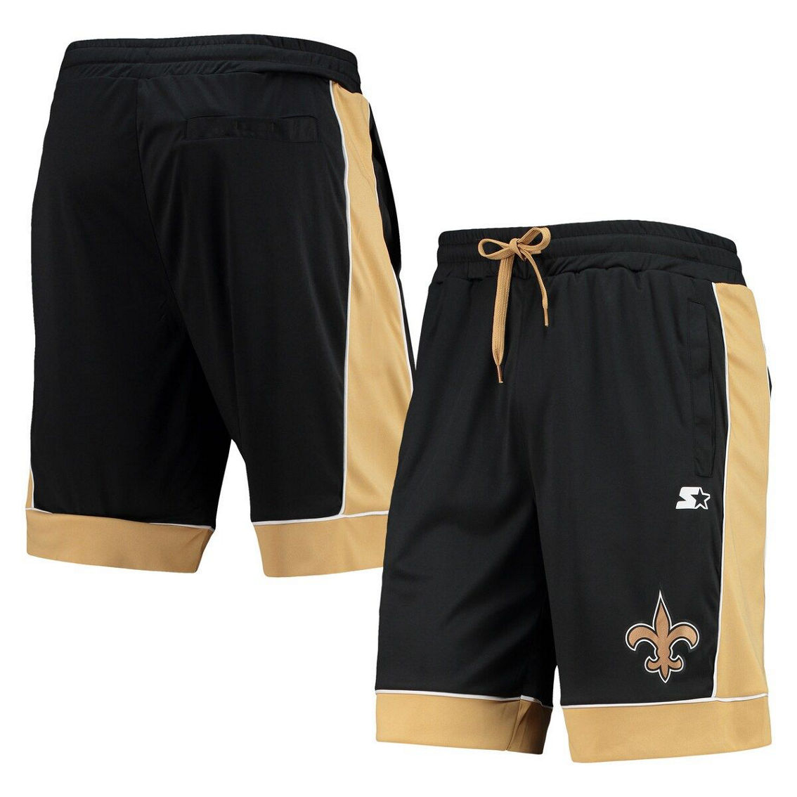 Starter Men's Black/gold New Orleans Saints Fan Favorite Fashion Shorts ...