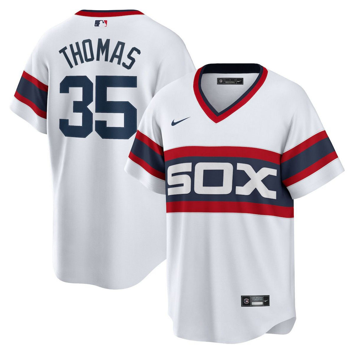 Nike Men's Frank Thomas White Chicago White Sox Home Cooperstown Collection Player Jersey - Image 2 of 4