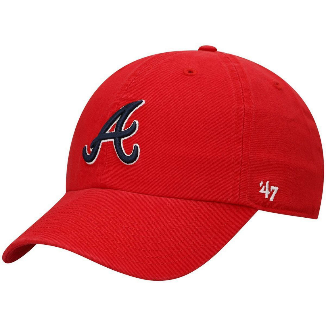 '47 Men's Red Atlanta Braves Clean Up Adjustable Hat - Image 2 of 4