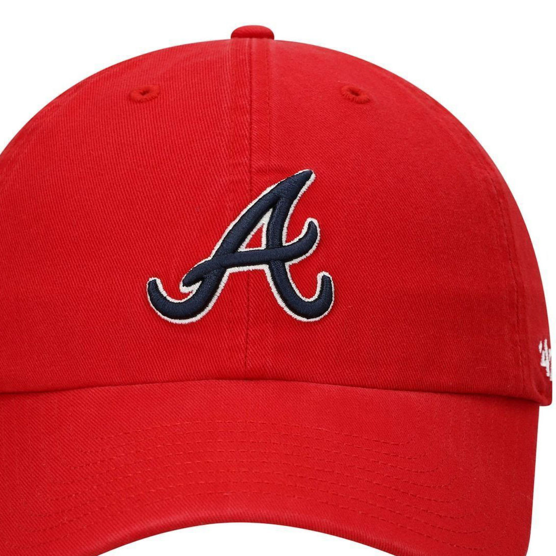 '47 Men's Red Atlanta Braves Clean Up Adjustable Hat - Image 3 of 4