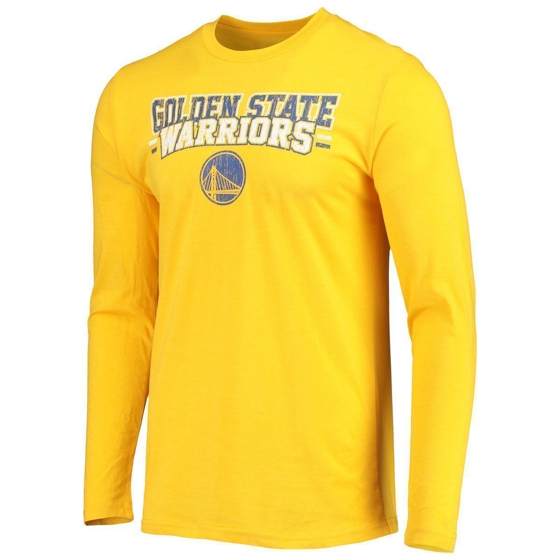 Men's Concepts Sport Gold/Royal Golden State Warriors Long Sleeve T-Shirt & Pants Sleep Set - Image 3 of 4