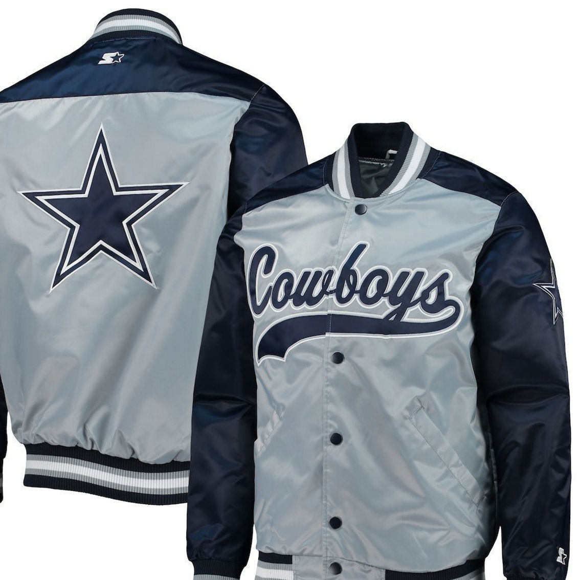Starter Men's Navy Dallas Cowboys The Tradition Ii Full-snap Jacket, Fan  Shop