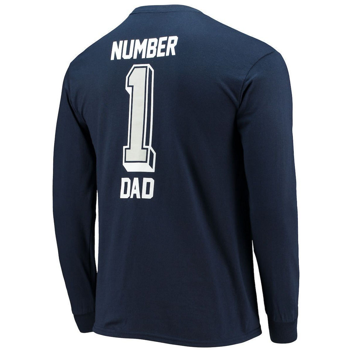Fanatics Men's Fanatics Navy Dallas Cowboys #1 Dad Long Sleeve T-Shirt - Image 4 of 4
