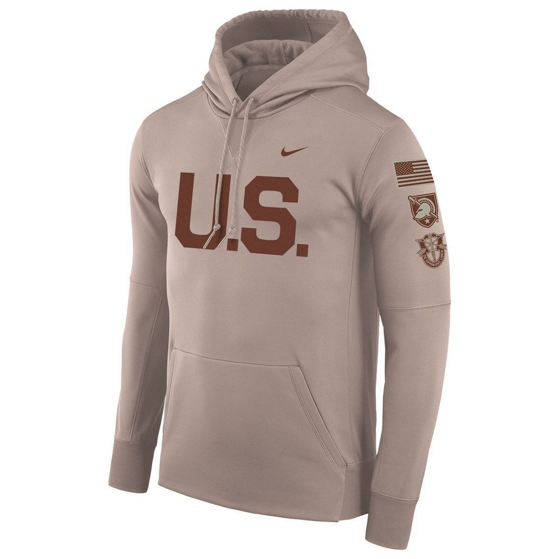 Nike Men's Oatmeal Army Black Knights Rivalry U.S. Therma Pullover Hoodie - Image 3 of 4