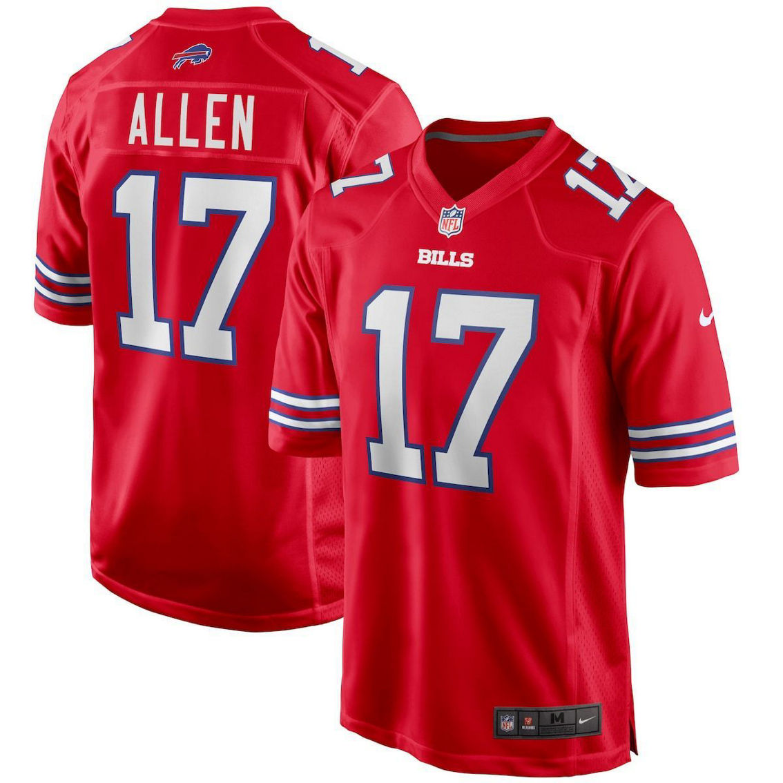 Nike Men's Josh Allen Red Buffalo Bills Alternate Game Player Jersey - Image 2 of 4
