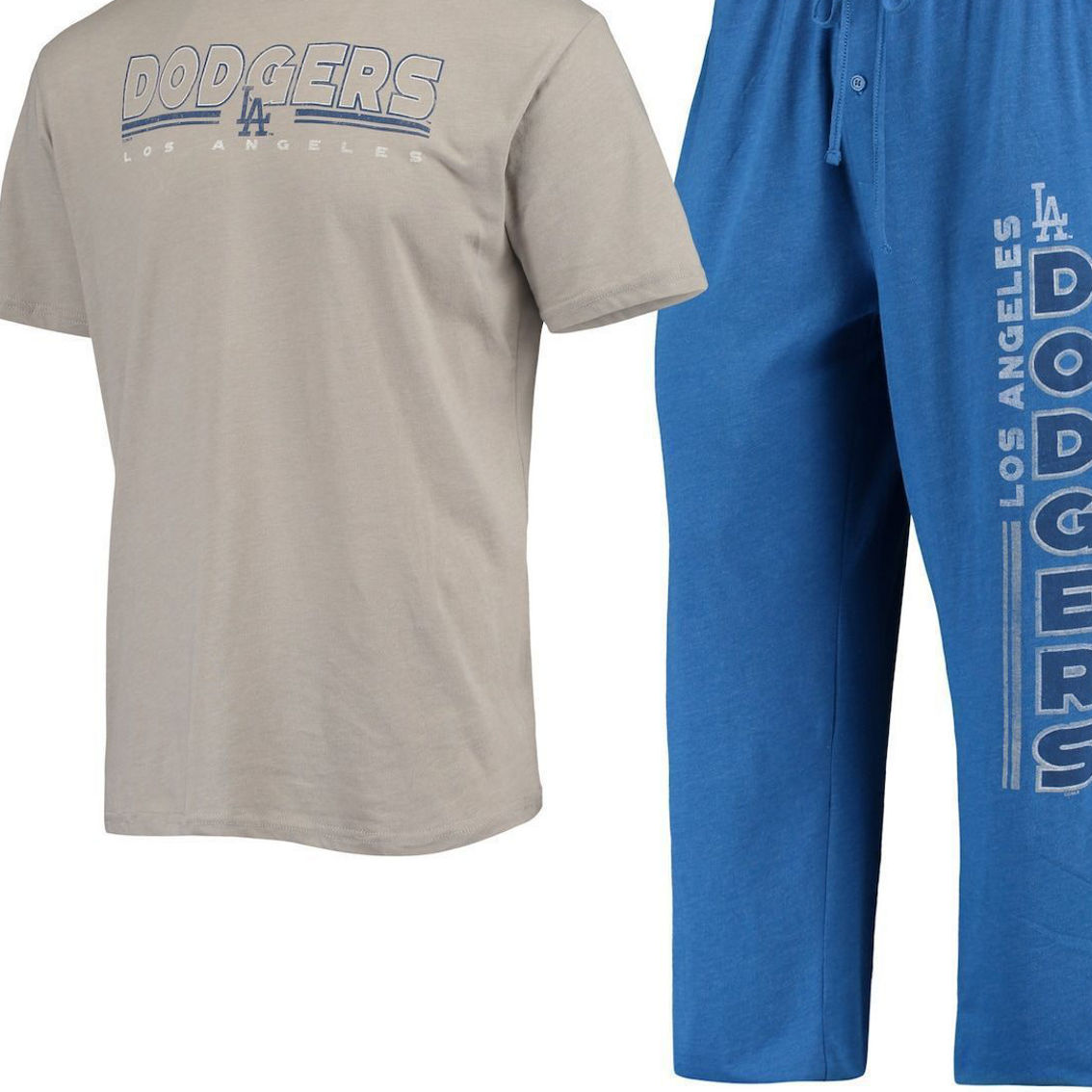 Concepts Sport Men's Gray/Royal Los Angeles Dodgers Meter T-Shirt and Pants Sleep Set - Image 1 of 6