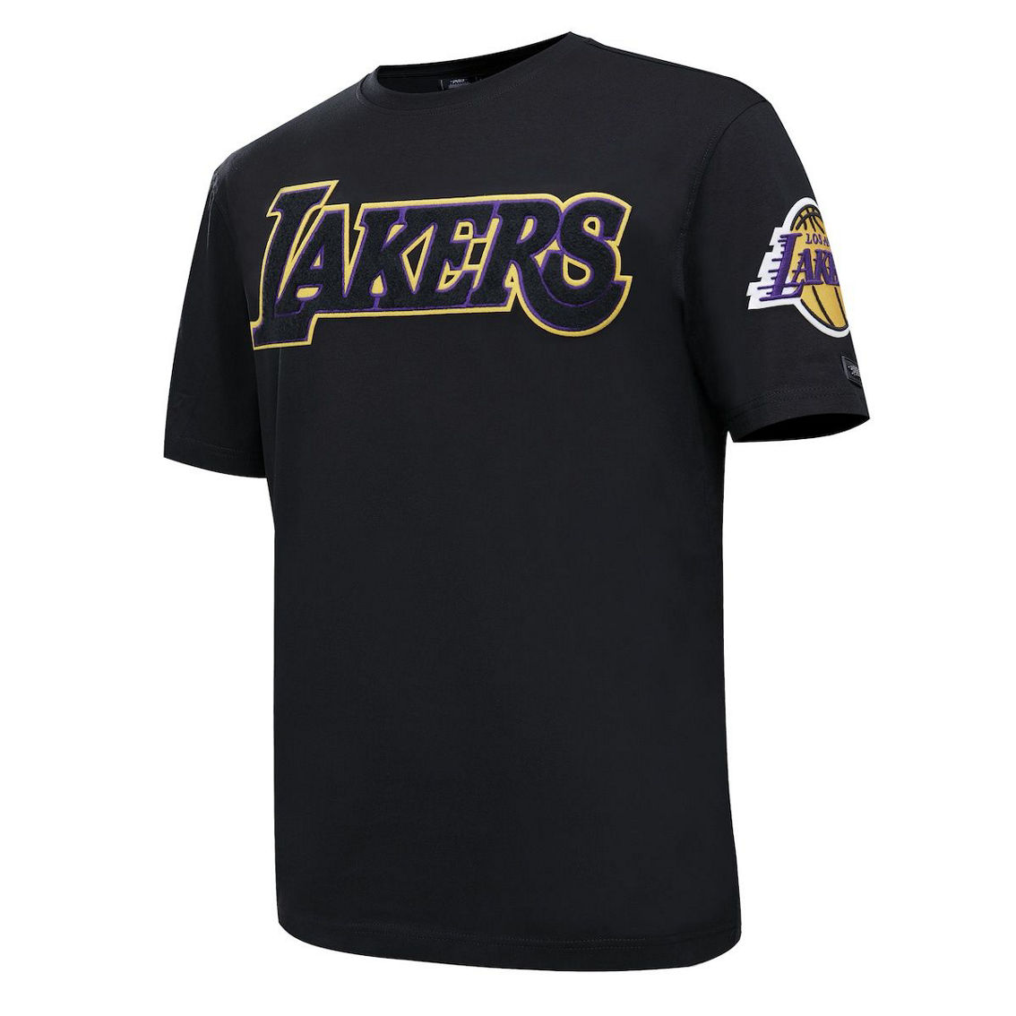 Pro Standard Men's Black Los Angeles Lakers Chenille T-Shirt - Image 3 of 4