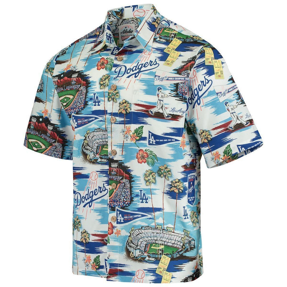 Reyn Spooner Los Angeles Dodgers Scenic Button-Up Shirt - Royal - Image 3 of 4
