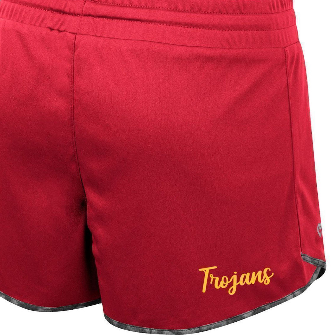 Colosseum Women's Cardinal/Charcoal USC Trojans Fun Stuff Reversible Shorts - Image 4 of 4