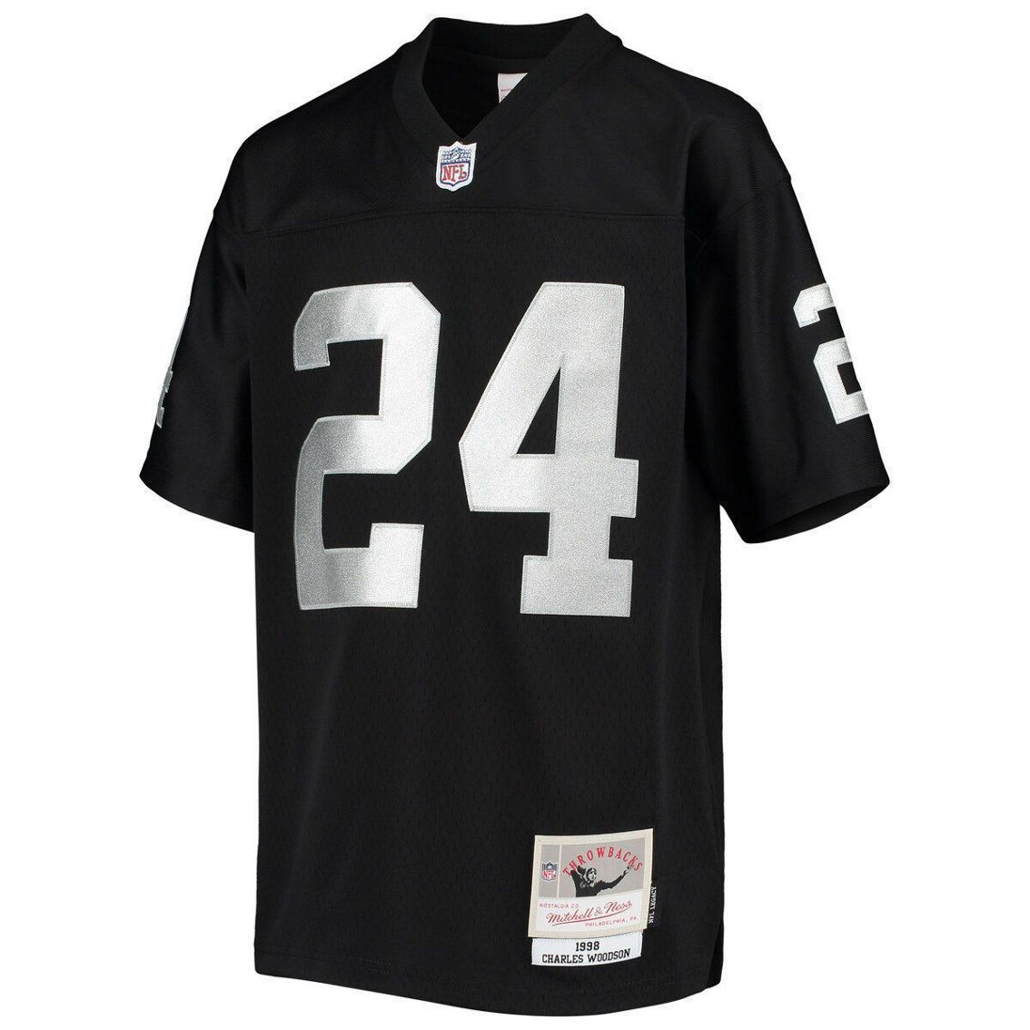 Mitchell & Ness Youth Charles Woodson Black Las Vegas Raiders 1998 Legacy Retired Player Jersey - Image 3 of 4