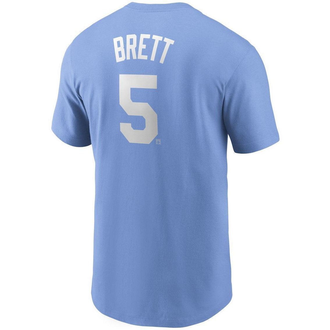 Nike Men's George Brett Light Blue Kansas City Royals Cooperstown Collection Name & Number T-Shirt - Image 4 of 4