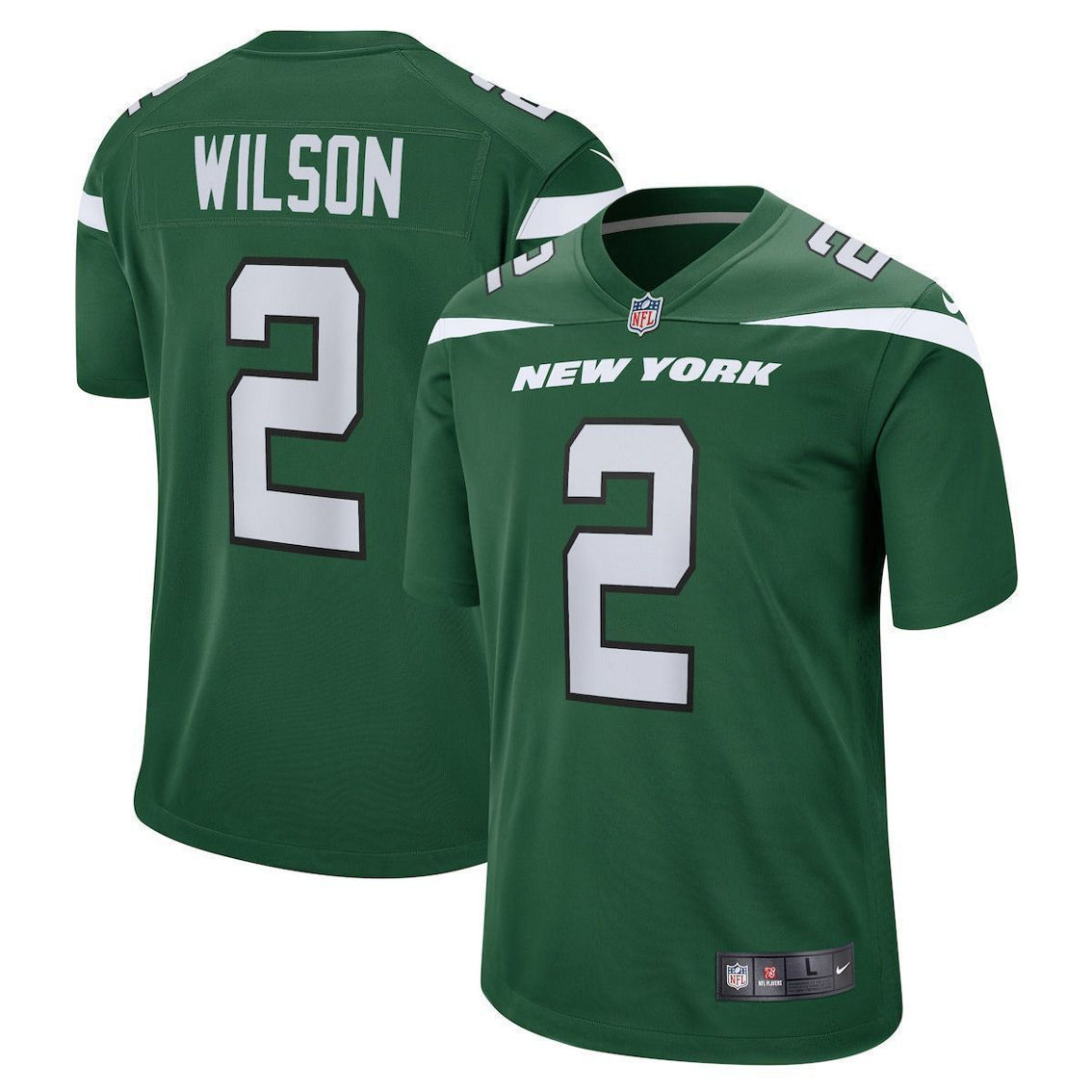 Nike Men's Zach Wilson Gotham Green New York Jets Game Jersey - Image 2 of 4
