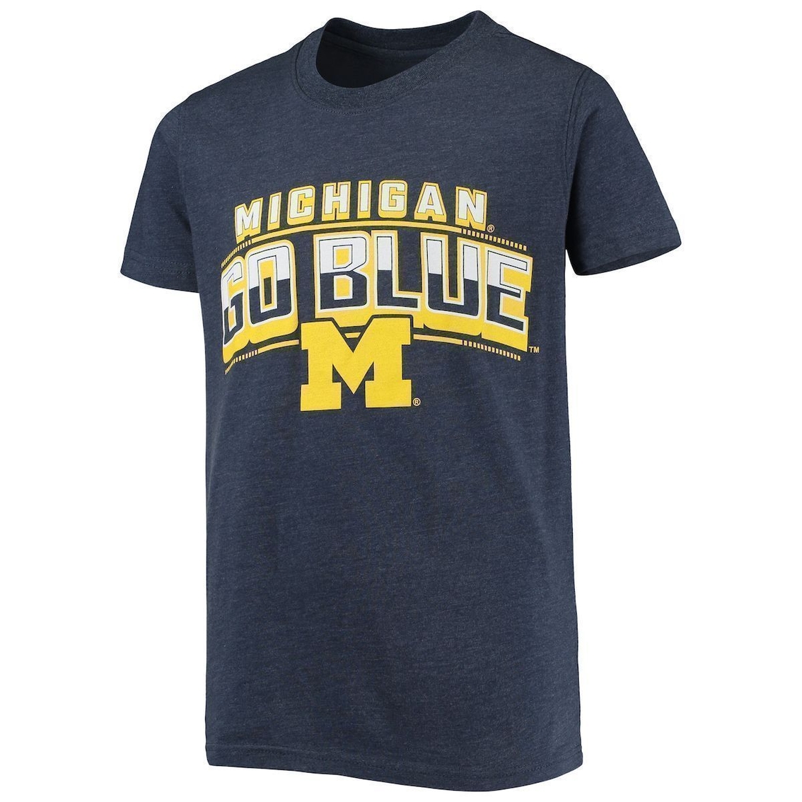Colosseum Youth Navy Michigan Wolverines Core Sunrise Playbook T-Shirt - Image 3 of 4